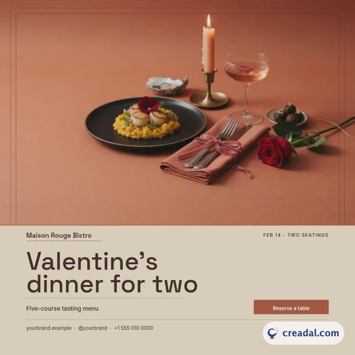 Valentine's Dinner: Instagram Post