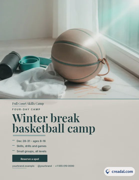 Basketball Camp: US Letter Flyer