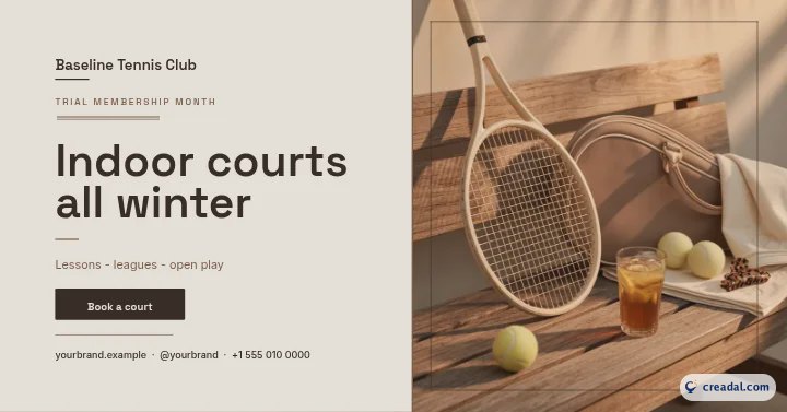 Tennis Club: Facebook Post