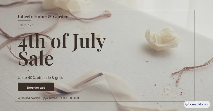 4. Juli Sale: Facebook-Beitrag