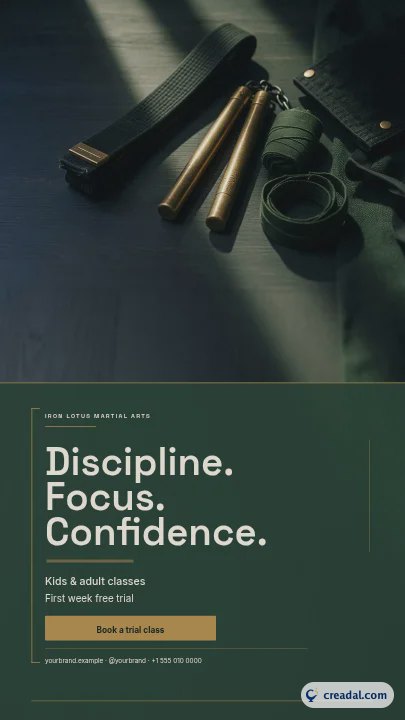 Kampfsport-Dojo: Instagram-Story