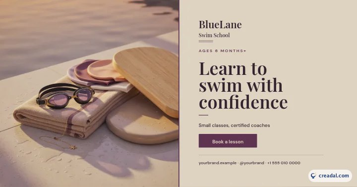 École de natation : Publication Facebook