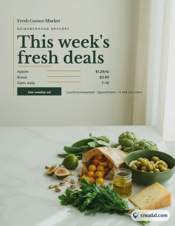 Neighborhood Grocery: US Letter Flyer