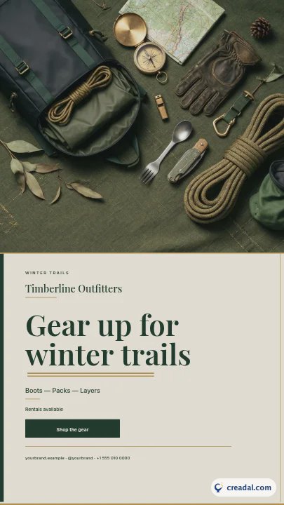 Equipamentos outdoor: Story do Instagram