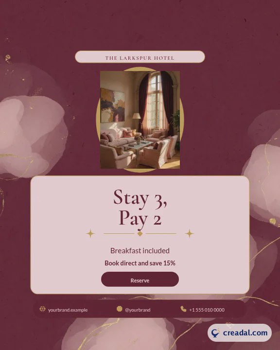 Hotelangebot: Hochformat-Post