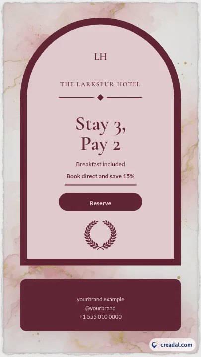 Offre d'hôtel : Story Instagram