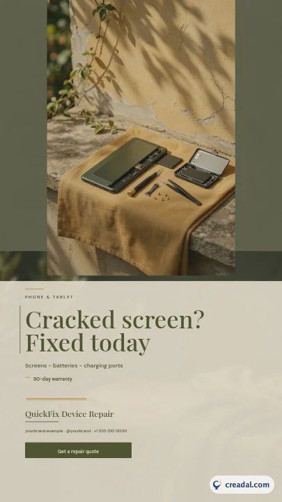 Conserto de celular e tablet: Story do Instagram