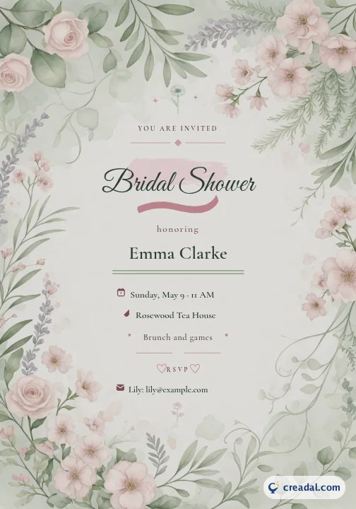 Invitation au bridal shower