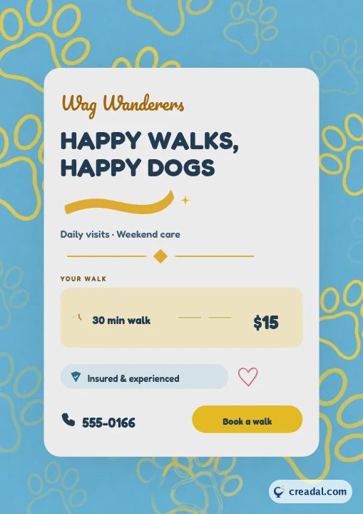 Flyer de promenade canine