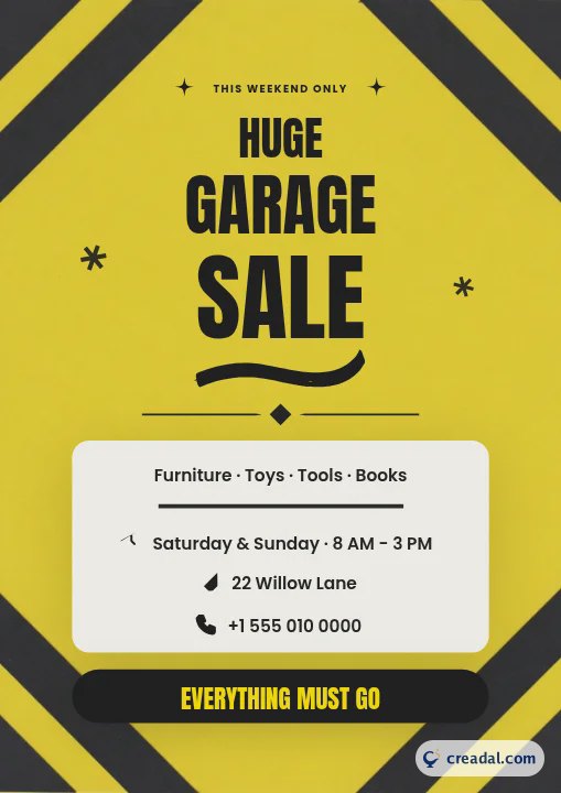 Garage Sale Flyer