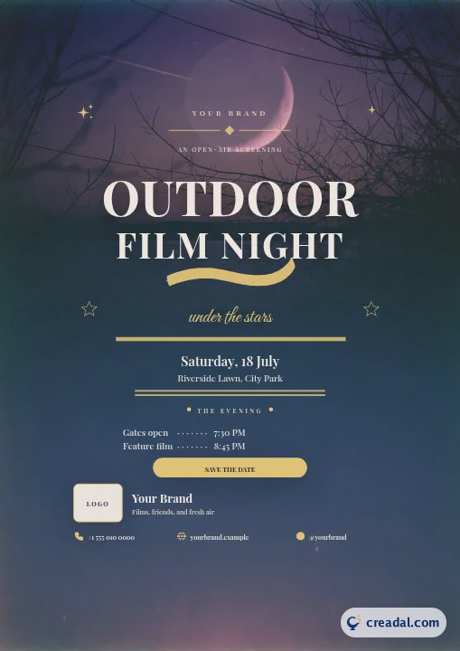Noite de cinema ao ar livre