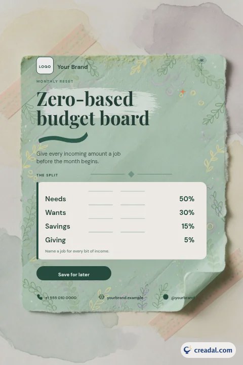 Nullbasierte Budgettafel