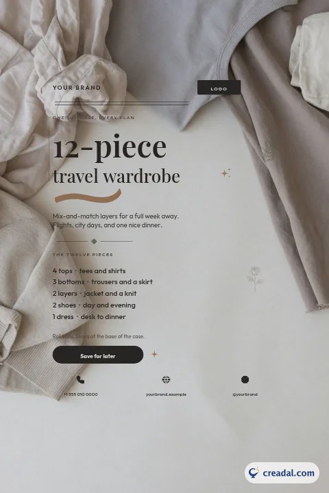 12-Piece Travel Wardrobe
