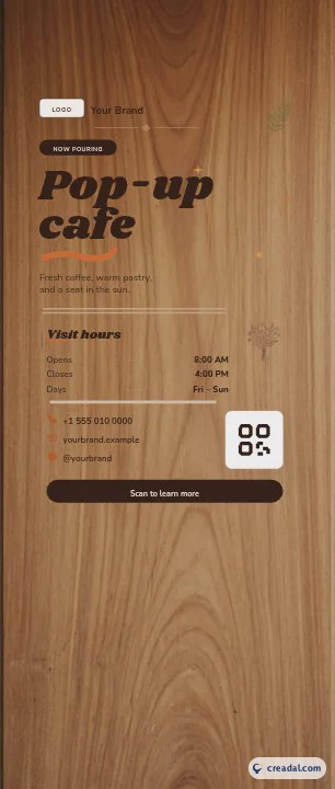 Roll-up Pop-up-Café