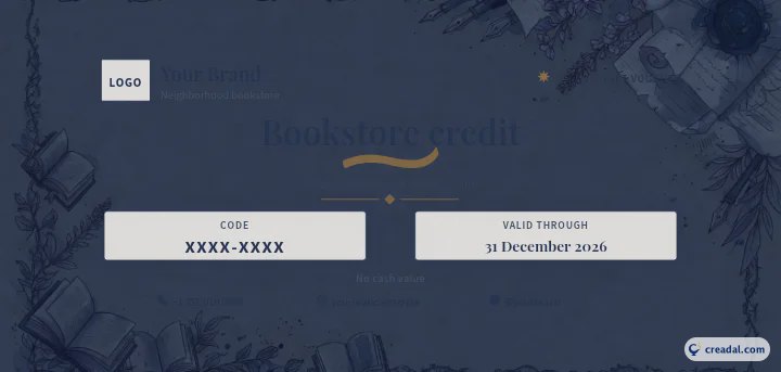 Bon de crédit librairie
