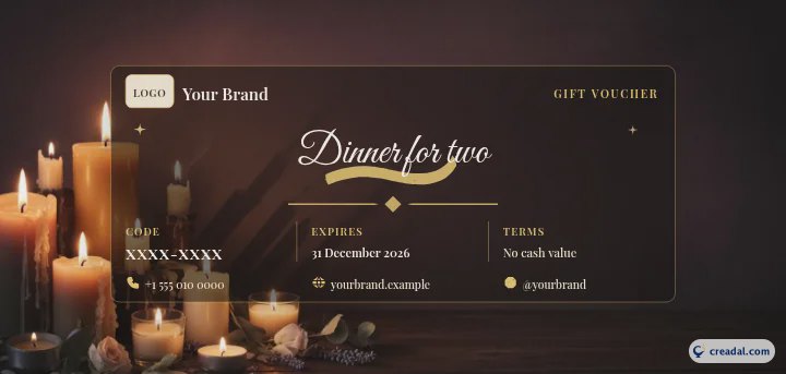 Bon cadeau dîner pour deux
