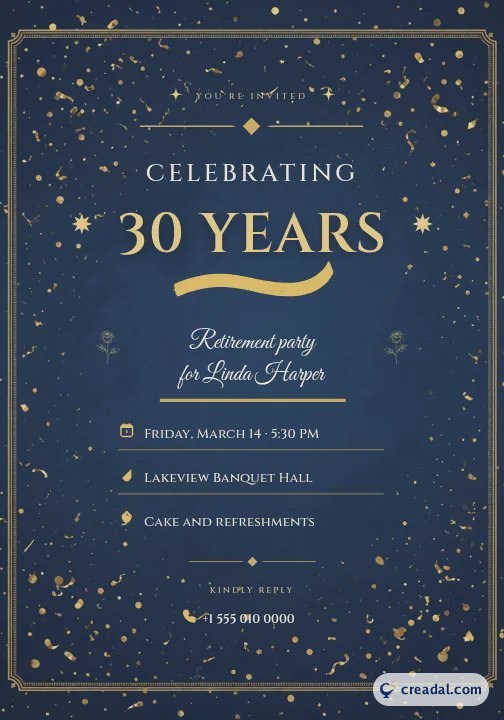 Retirement Party Invitation