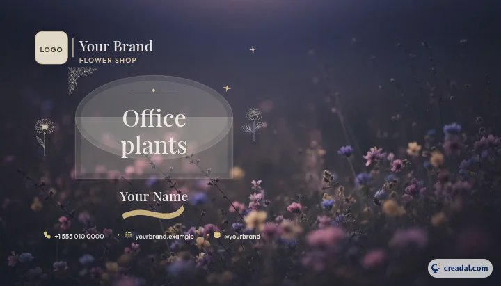 Visitenkarte für Büropflanzen
