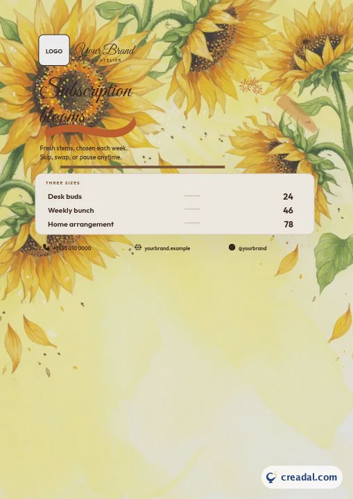 Prospectus abonnement floral