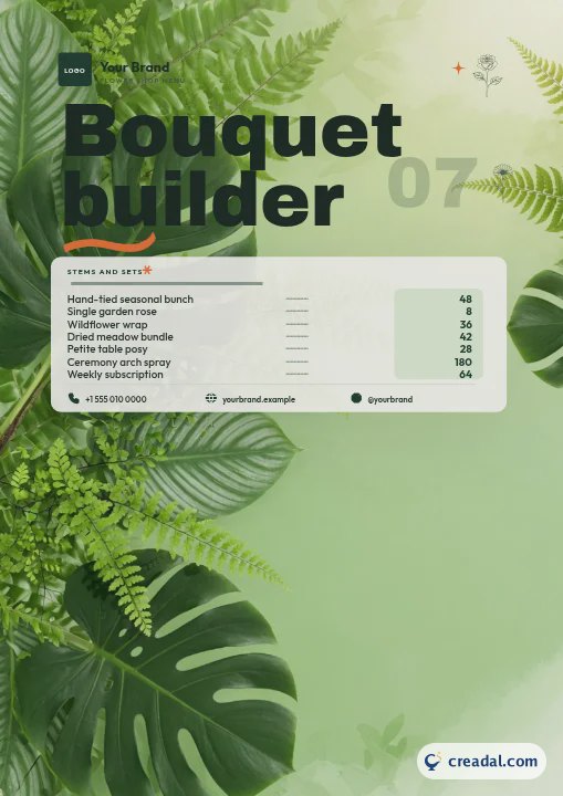 Bouquet Builder Price List