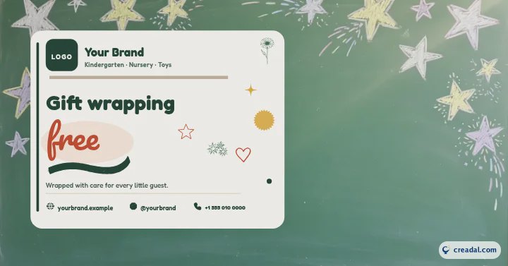 Free Gift Wrapping Banner