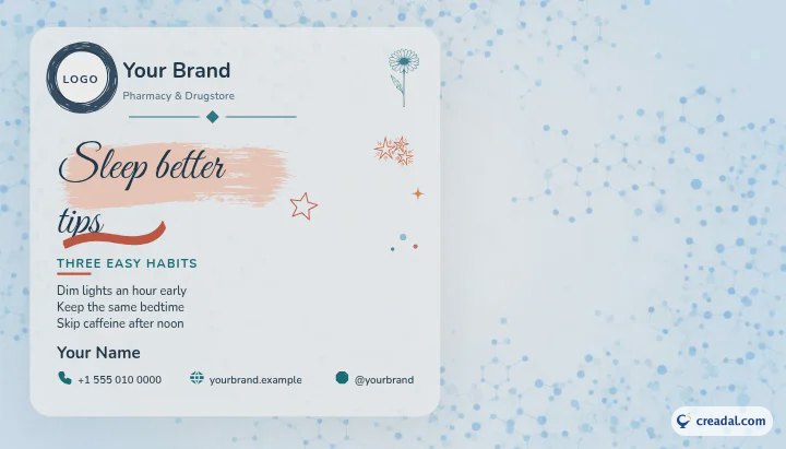Sleep Better Tips Card