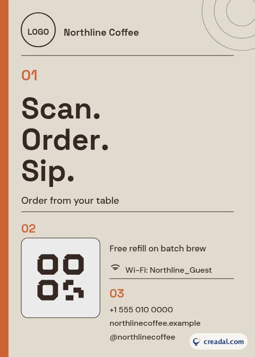 Specialty Coffee Set: Table Tent Card