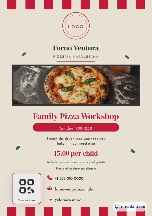 Neapolitan Pizzeria Set: Promo Flyer