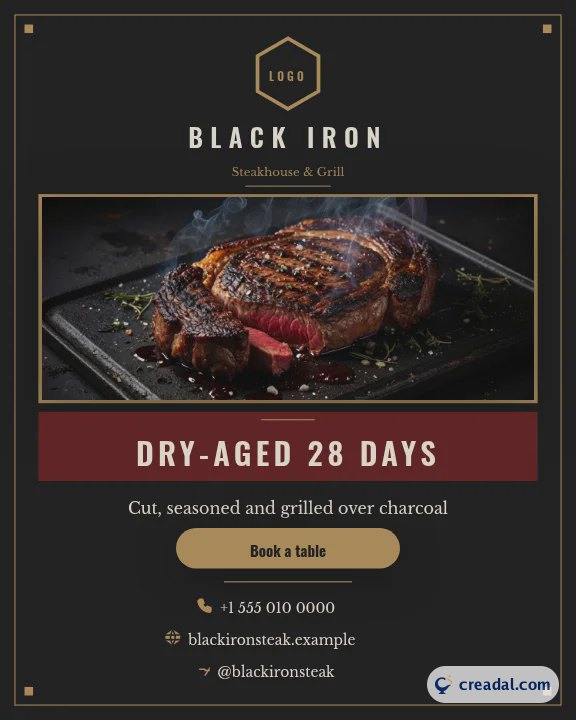 Conjunto steakhouse: Post do Instagram