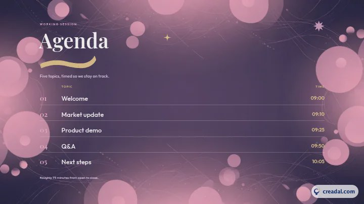 Agenda Slide