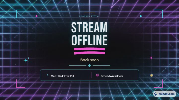Twitchオフライン画面