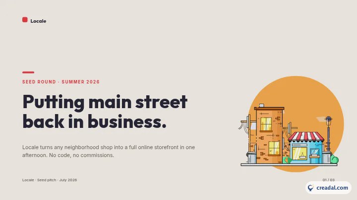 Pitch startup Main Street