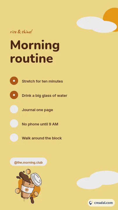 Morning Routine Checklist