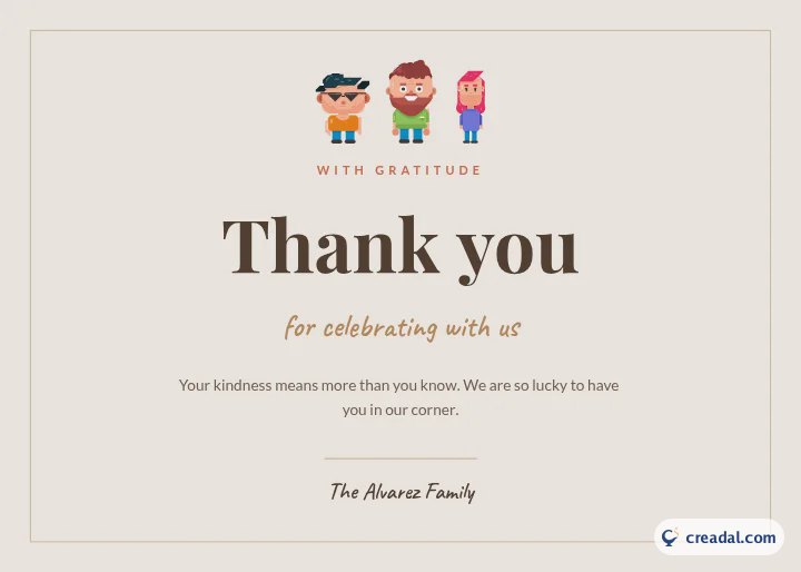 Warm Thank You Card