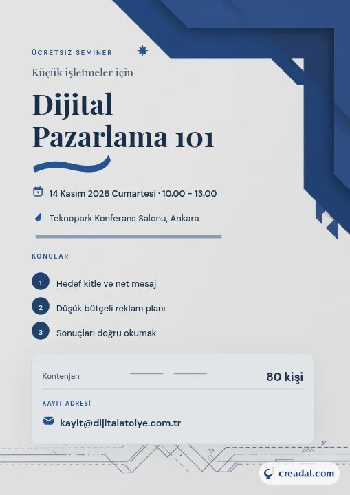 Affiche de séminaire gratuit