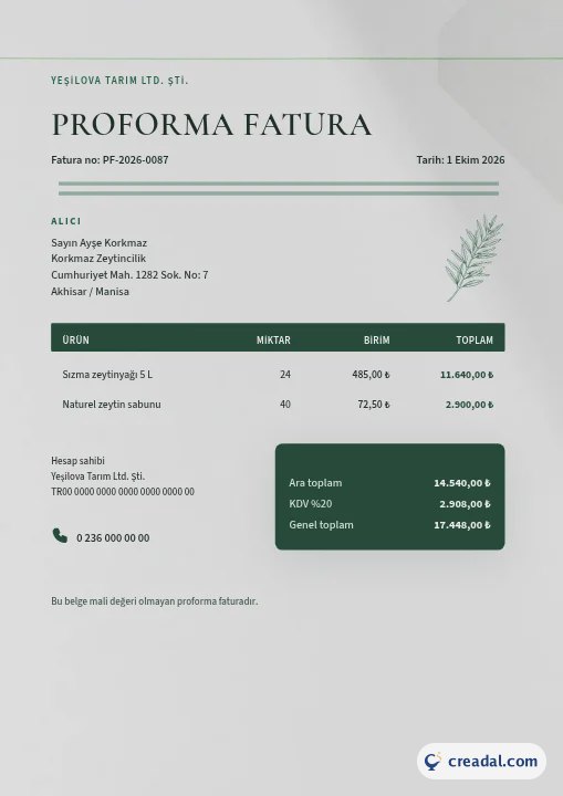 Proforma Invoice