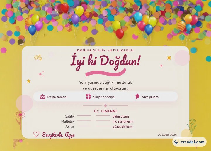 Carte d'anniversaire