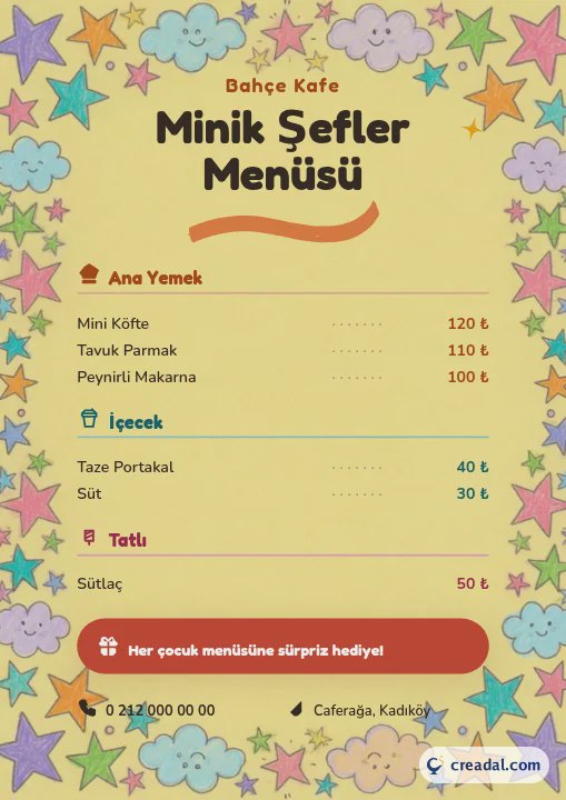 リトルシェフのメニュー