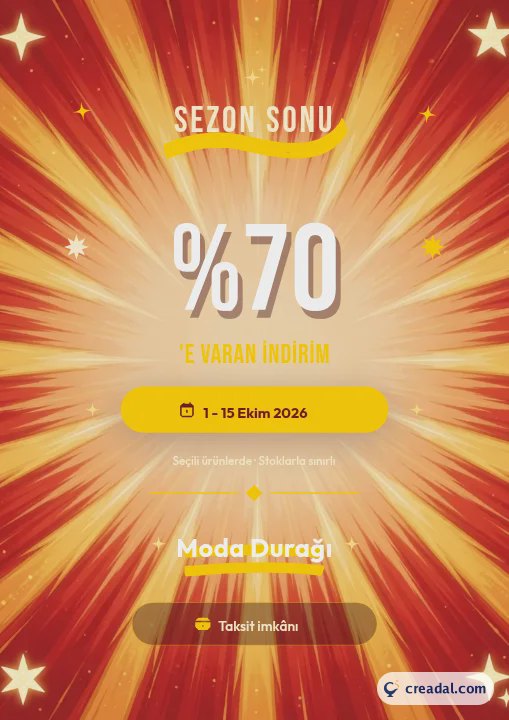 Affiche de soldes de fin de saison